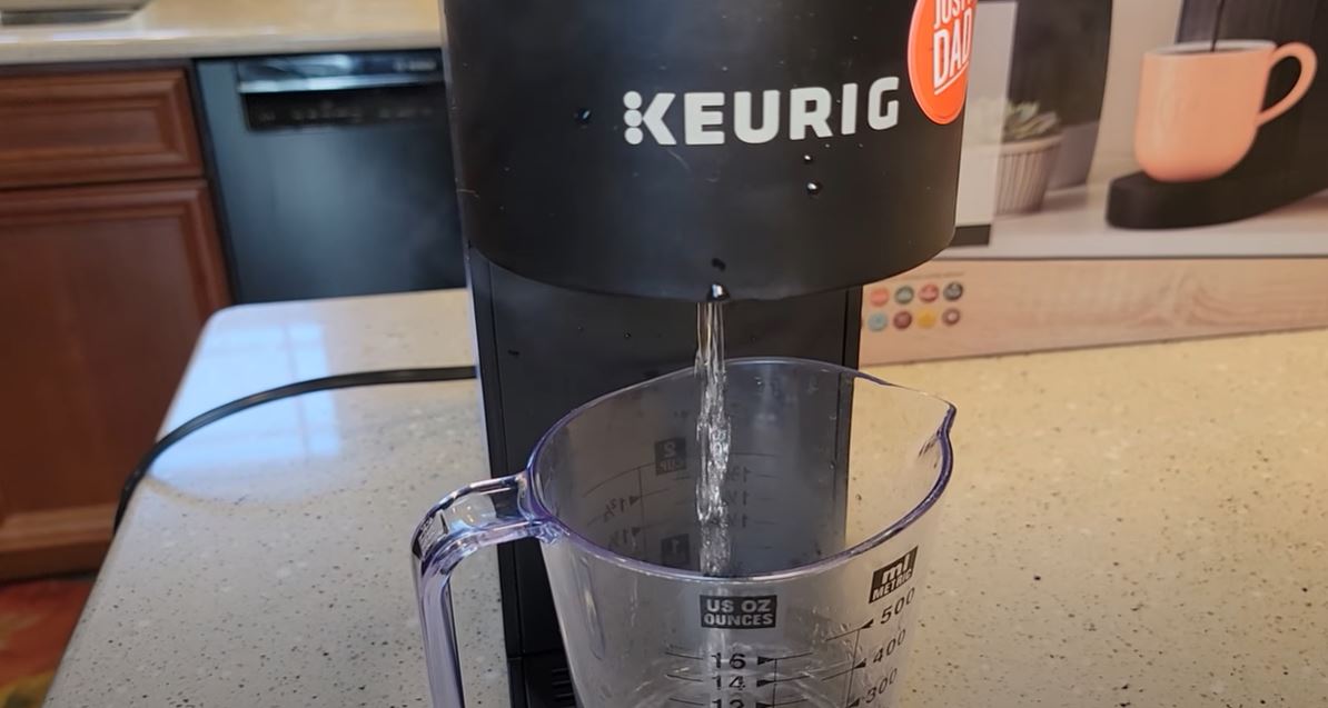 water pouring out of keurig k slim