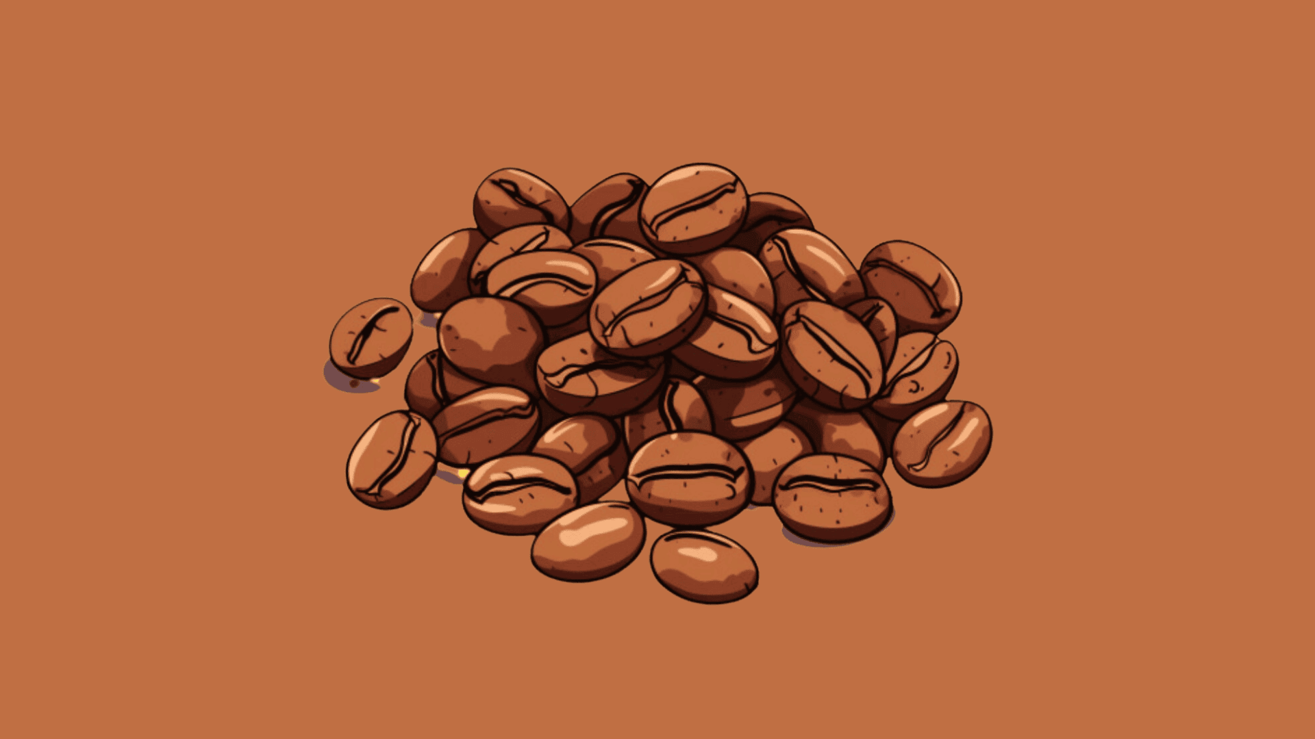cartoon of robusta coffee beans
