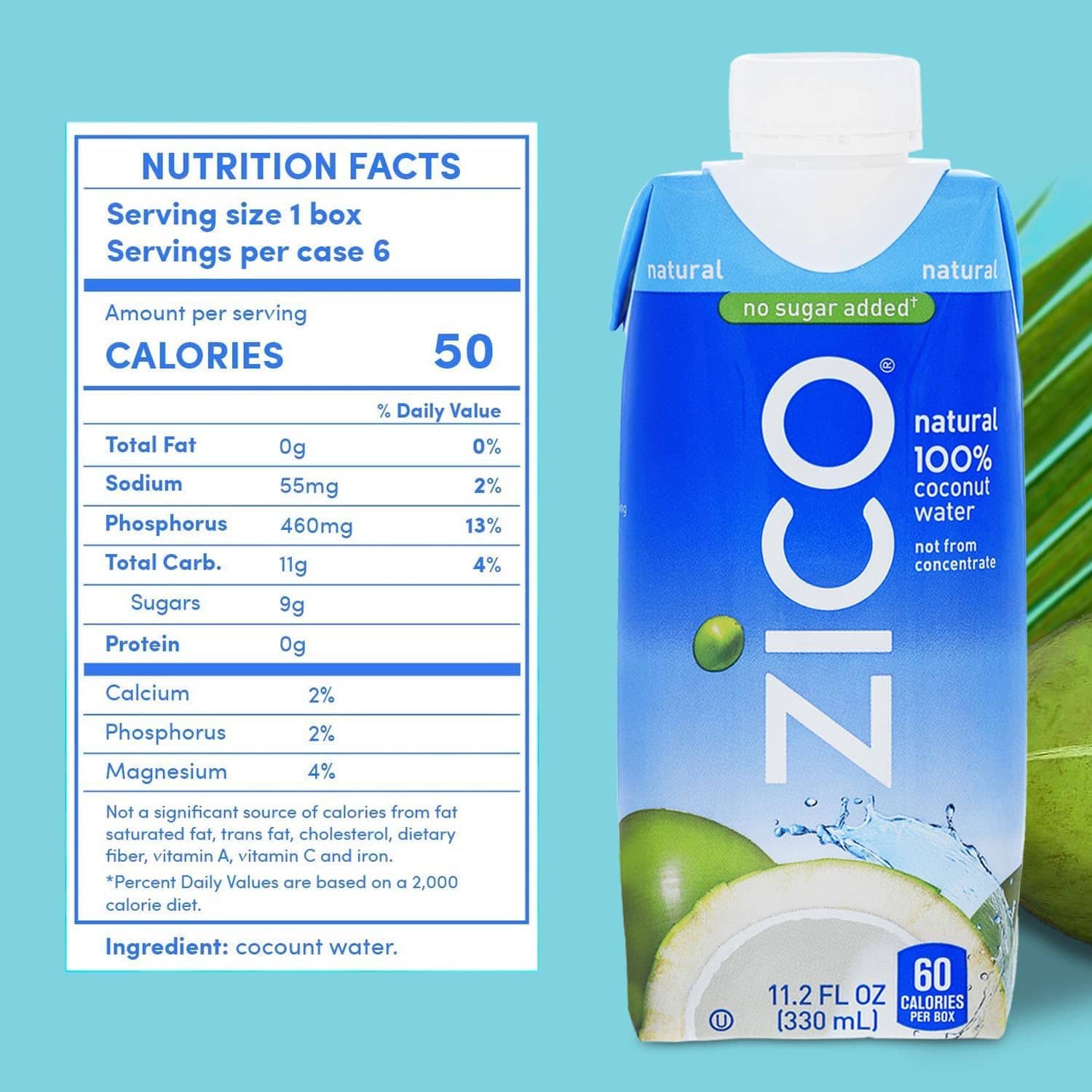 zico coconut water nutrition facts