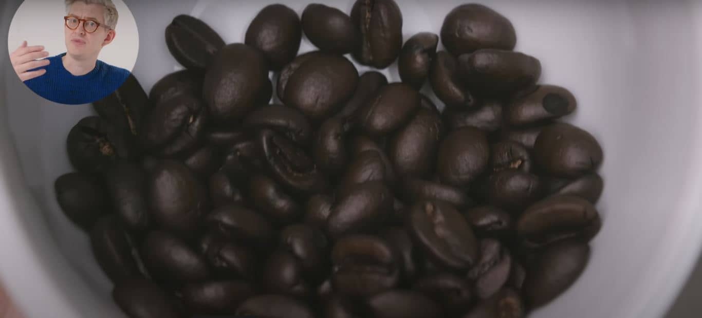 up close coffee bean second crack