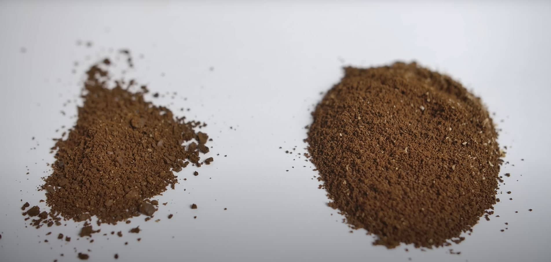 different sizes of coffee grounds
