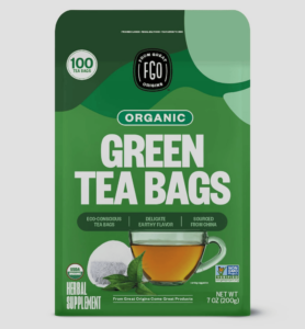 FGO Organic Green Tea, Eco-Conscious Tea Bags